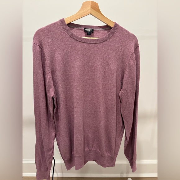 Faherty Men's Mauve Crewneck Movement Sweater - Picture 1 of 2